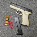 Glock Soft Bullet Toy Gun with Shell Ejection – Dart Blaster for Kids & Adults, Airsoft-Style Plastic Toy Gun. 