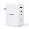 Choetech Ultra Fast 130W Gan 3 USB-C 1 USB-A Power Adapter Charger – US – White (PD6001). 