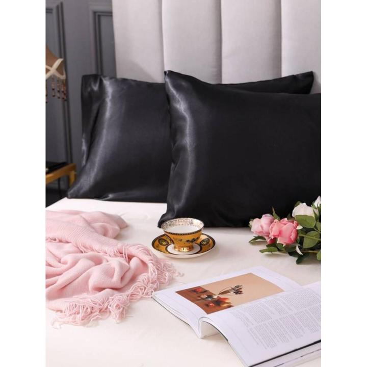 Silk Pillow Covers Pack of 2 High Quality Pillow Cases
