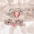 Temperament Rings New Fashion Rings Sweet Style Rings Crystal Rings Fashion Rings For Women Pink Rings. 