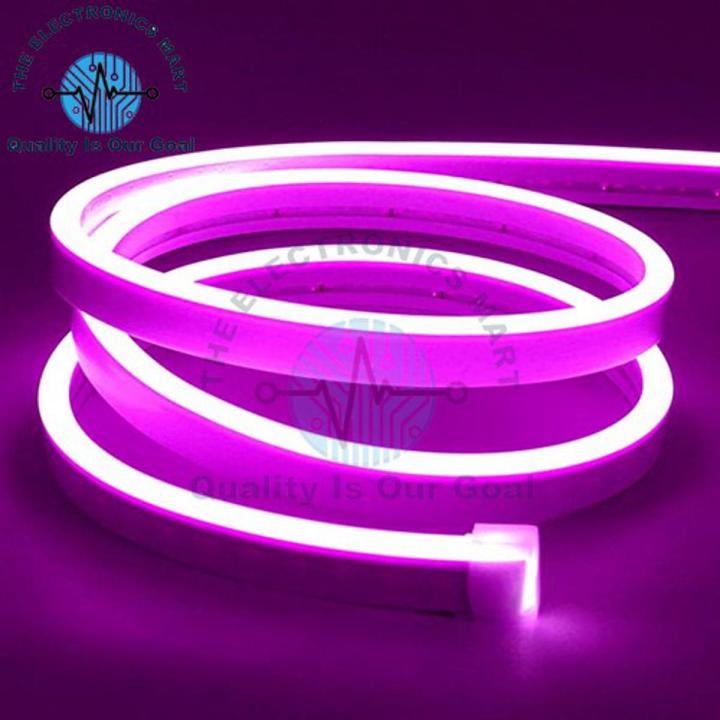 1 Meter DC 12V Purple Neon Flexible Strip Light Rope Light Waterproof For Indoor Outdoor Decoration In Pakistan