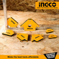 Ingco AMWH7002 7pcs Steel Magnetic Welding Holder Set / Angle Welding Magnets (4 SIZES) Welding Holder. 