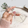 Original Transparent Square Frame Glasses for Men - Women Clear Lens Glasses Anti Blue Frame Spectacles For Men And Women random design random colour. 