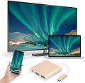 Sounce 3 In 1 Type C USB 3.1 To USB-C 4K HDMI USB 3.0 Adapter Hub Type-C Multiport AV Converter  Any HDMI Monitor Like TV, Projector 4K HDMI Output USB 3.0 & USB C 100W Fasting Charging for MacBook/Mac Pro Air iPad Pro & More USB-C Port Device - Rose Gold. 