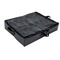Under Bed Shoe Organizer Bag Hard Solid Fabric with Clear Plastic Zip Cover Store up to 12 Pairs of Shoes 1 Pcs. 