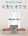 Smart Automatic Cat Feeder - App Control 3.8L Timed Pet Feeder Dry Food Dispenser for Cats & Dogs - Programmable Portion Control - 10s Meal Call / 1-6 Meals per Day / Dual Power / Stainless Bowl / Wifi. 