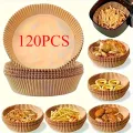 50pcs Disposable Air Fryer Paper Liners - Oil-Proof Non-Stick Baking Parchment, Perfect for Cooking, Baking, Frying, Microwave, Deep Fryer, Air Fryer Accessory, Microwave Cover. 