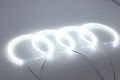 Universal Square LED Angel Eyes Auto Halo Rings Lights Super Bright Headlight Angel Eye Retrofit 2 Pc (131mm). 