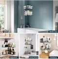 Bathroom Bookcase, Free Punch Toiletry Stand, and Wall-Mounted Shower Gel Storage Are All Items  In The Corner, a Storage Rack. 