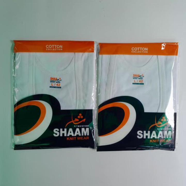 pack of 6 sham banyan for men .vest for men. pure white colour. summer collection undergarments for men.