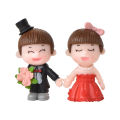 Couple Miniature Exquisite Detail Compact Delicate Couple Statue. 