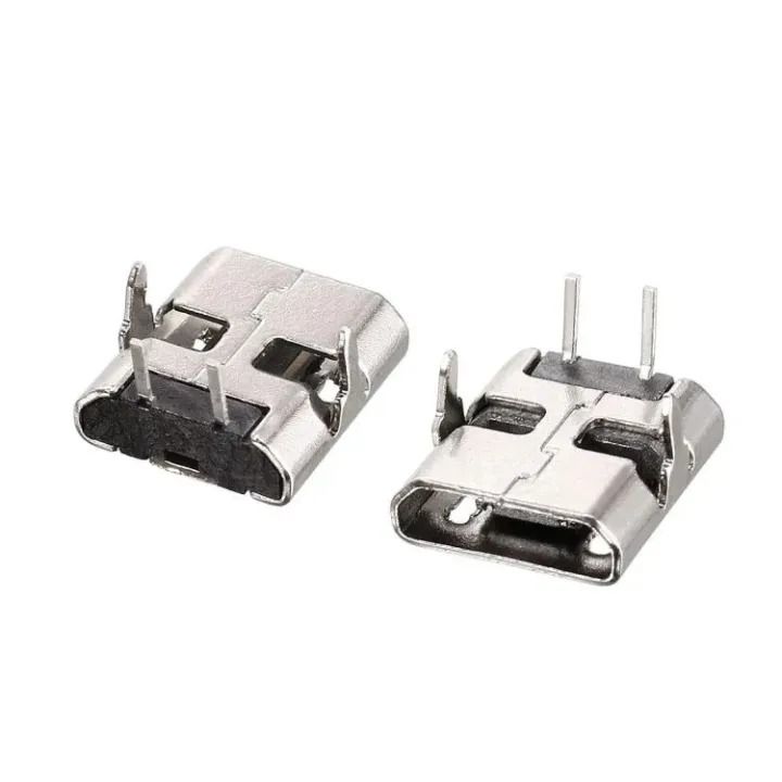 Micro USB 2Pin B Type Female Connector 5/10 Pcs for Mobile Charging