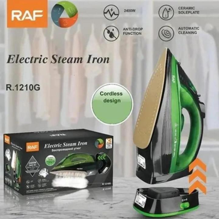 RAF R.1210 Cordless Corded Electric Steam Iron Full Size 2400 watts Ceramic Soleplate