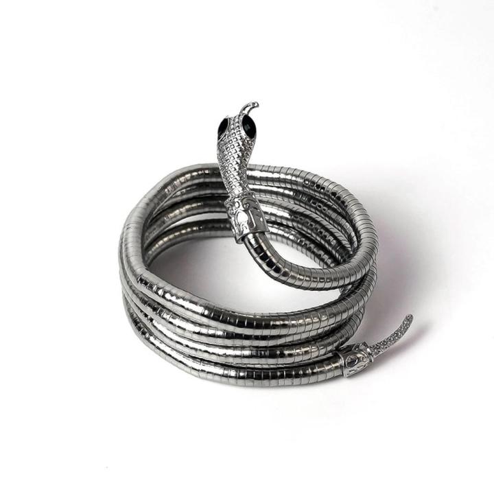 Adjustable Snake Necklace Fashion Vintage Personalized Bendy Bracelet Metal Snake Choker for Gift Unisex Accessory Costume Party Jewelry