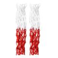 2Pcs Professional Heavy Duty Basketball Net Fits Standard Indoor or Outdoor Rims - White, 12 Loops. 