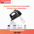 Enviro Hand Mixer HM-890 | 2 Stainless Steel Beaters & Hooks, 5 Speeds with Turbo, 300W, Easy Eject, Cord Storage, Black. 