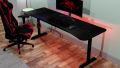 60 inches Branded Black Gaming-Textured Gaming Table - Pc Gaming Table - Laptop Gaming Table - Led Lights on Table - Wide Designed Assembled Table - Study Table - Headphones Holder - Wire Management System. 