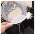 Random Color Plastic Kitchen Rice Bean Washer and Cleaner Colander Practical Plastic Sieve Strainer Kitchen Tool, Strainer With Handle For Rice, Beans, Fruits and Vegetables. 