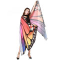 Colorful Butterfly wing cape shawl Flowing Lightweight Sheer shawl Delicate One size Fairy ladies cape for Halloween costume. 