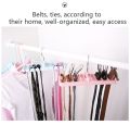 Storage Rack Tie Belt Organizer Space Saver Rotating Scarf Ties Hanger Holder Hook Closet Organization Tank Tops Bra Belts Bag. 
