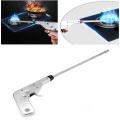 Pack Of 2 - Gas Stove Lighter Silver-  Stainless Steel Electronic Spark Gas Stove Ignition Lighter. 