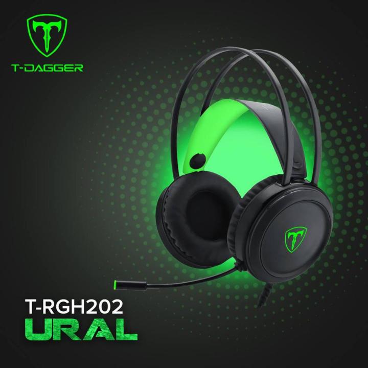 T-RGH202 Ural OD3.5 Stereo LED PC Computer Wired Gaming Headphone With Microphone