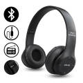 P47 Wireless Bluetooth Headphones, Foldable with Microphone, SD Card Support, Adjustable Headband, FM Radio, and Wired Option. 