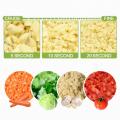Manual Garlic Chopper Grinder with Peeler Hand Pull Food Slicer 3 Blades Cutting Mix for Fruit, Vegetable, Onion,Tomato. 