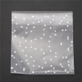 600Pcs Frosted Cute Dots Plastic Pack Candy Cookie Soap Packaging Bags Cupcake Self Adhesive Sample Bag 10cm. 