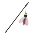 Funny Simulation Insect Cat Teaser Stick Detachable with Bell Cat Feather Toy Random Color Bite Resistant Pet Interactive Toy for Self Happy. 