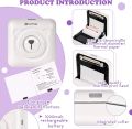 PeriPage A6 Mini Thermal Printer Inkless Bluetooth Pocket Printer for Print Picture List Memo Tags Barcode Receipt Labels. 