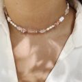 Handmade exquisite crystal beads beaded necklace for women irregular pendant kpop bohemian aesthetic jewelry halloween choker. 