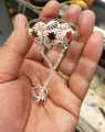 Pure silver new born baby bracelet with ring. 