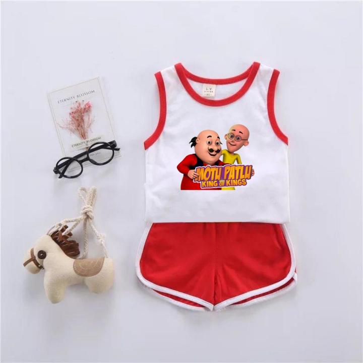 Motu Patlu T-Shirt with shorts kids summer collection
