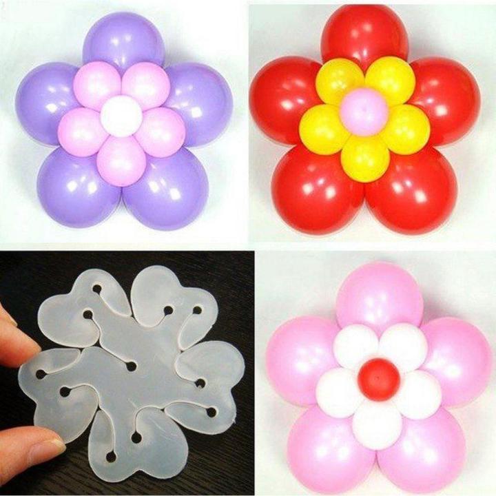 Balloon Flower Clips 6Pcs for Making Flower Shape Balloons Happy Birthday, Wedding Anniversary, Baby Shower, Welcome Parties And For Events Decorations