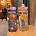 2L Sports Bottle with Straw Portable Summer Outdoor Fitness Hiking Bicycle Drinking Bottle Black. 