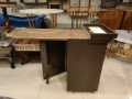 Iron Stand Folding With Storage Cabinet - Wooden Iron Stand - Ironing Board Foldable - Adjustable. 