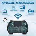 Wireless Keyboard Remote Control with Touchpad Mouse Combo, 7-colors Backlit Rechargeable Portable Keyboard for Android TV Box, Smart TV, PC, Windows, HTPC, Laptop Wireless Mini Keyboards. 