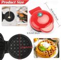Mini Waffle Maker Round Small Non-Stick Waffle Maker Belgian Waffle Maker Retro Waffle Maker Household Pancake Maker for Classic Waffles Children's Birthday  Christmas. 