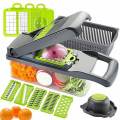 Multifunctional Vegetable Cutter Nicer Dicer Plus Salad Vegetable & Fruit Cutter .16-in-1 High-Quality Mandoline Slicer & Vegetable Chopper. 