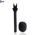 Alogy Microphone Handle, Wireless Interview Microphone Adapter Handle Holder for Mic Stand with Foam for TV Reporter, Podcasting. 