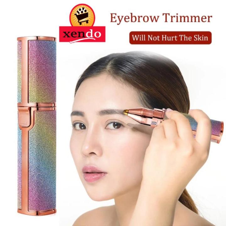 2 in 1 Electric Eyebrow Trimmer And Shaver Rechargeable Hair Remover For All Use In Pen Size Facial Beauty 2 IN 1 Rechargeable Electric Eyebrow Trimmer Epilator Facial Hair Removal