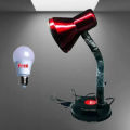 High Quality Adjustable Study Table Lamp with Switch, Steel Reading Night Light, and Free LED Bulb. 