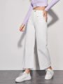White Wide Jeans for Women | High Waist Loose Fit. 