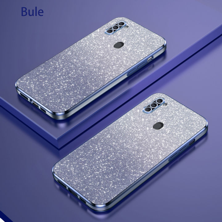 AnDyH Phone Case for Samsung Galaxy A11 M11 Flash Powder Gradient Plating Casing