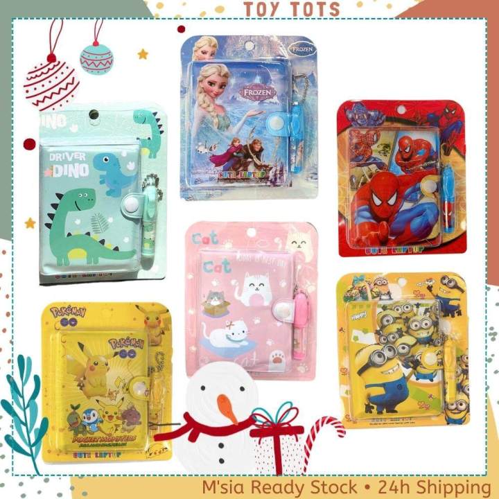 Christmas Gift 🍭 Kids Notebook with Pen Set Birthday Present Mini Pocket Memo Notepad Diary Buku 555 Nota Murah 笔记本 ToyTots Toy Tots