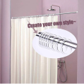 12Pcs/Box Clear Plastic Curtain Rings Set Shower Curtain O Rings Hooks Gliding On Standard Shower Rods Easy To Install. 