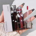 Dark Red Mirror Water Lip Glaze Moisturizing Brown Lip Tint Lipstick Korean Makeup Lasting Color Non-stick Cup Lip Gloss. 
