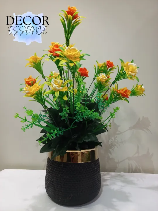 Artificial%20Flowers%20in%20Black%20fiber%20Pot:%20Washable%20and%20Ideal%20for%20Home%20and%20Office%20D%C3%A9cor,%20Table%20Top,%20home%20decoration,%20Decorative%20flowers,%20flowers%20for%20home%20decoration,%20Artificial%20Plants,%20D%C3%A9cor%20for%20Indoor%20Home%20Farmhouse%20Bedroom%20Office%20Desk%20Bathroom%20Decoration.%20-%20Image%206