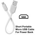 Short Portable Micro USB Cable for Power Bank. 